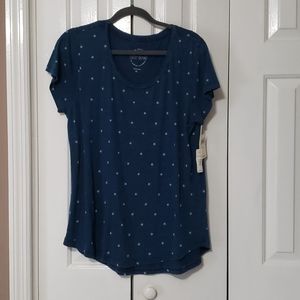 NWT Lucky Brand Navy with Stars T Shirt XL